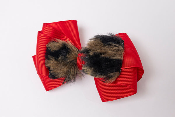 Girls Red Hair Bow
