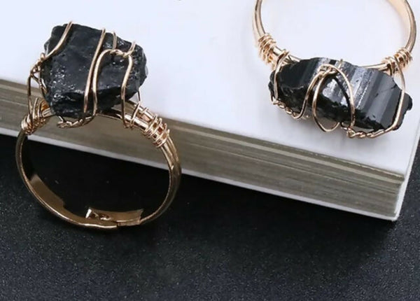 black tourmaline ring
