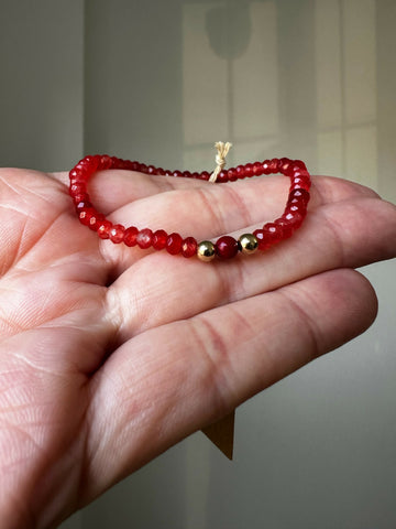 Coral & Jade Bracelet