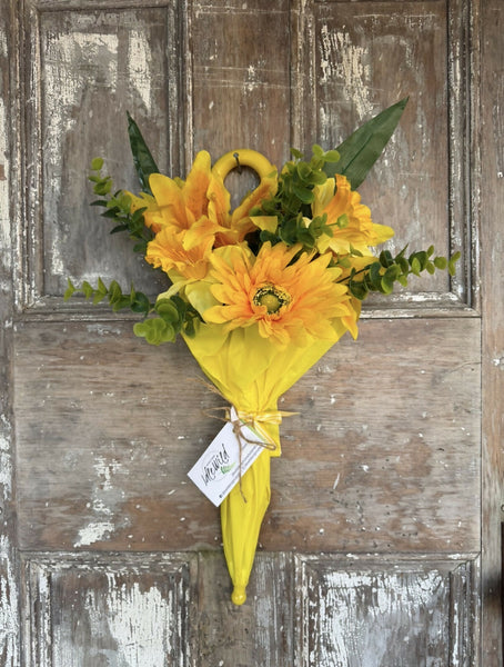Yellow Floral Umbrella