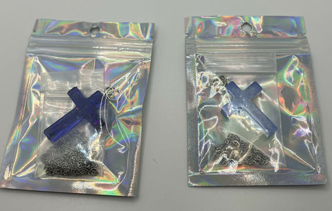Resin Epoxy Cross Necklace
