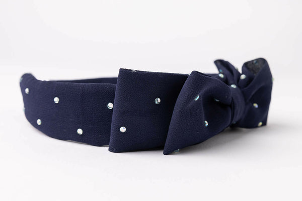 Blue Bow Headband - Unique Town Boutique