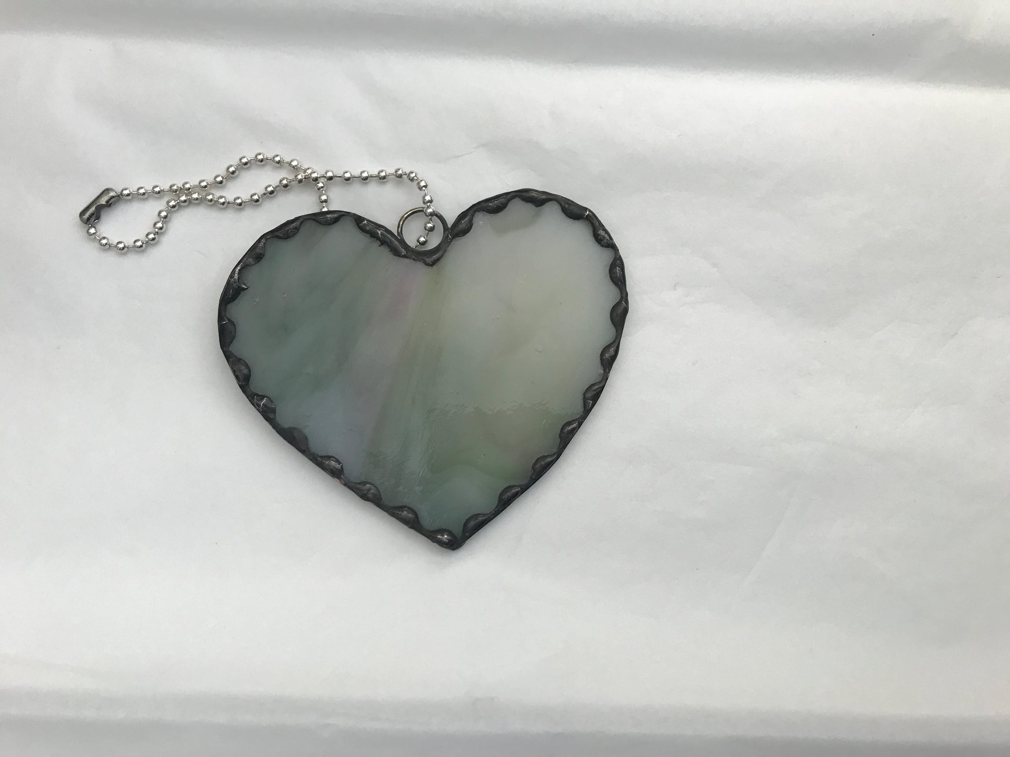 Stained glass small heart - Green
