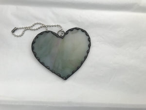 Stained glass small heart - Green
