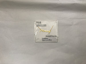 Mommy Necklace Gold Plated over Sterling Silver