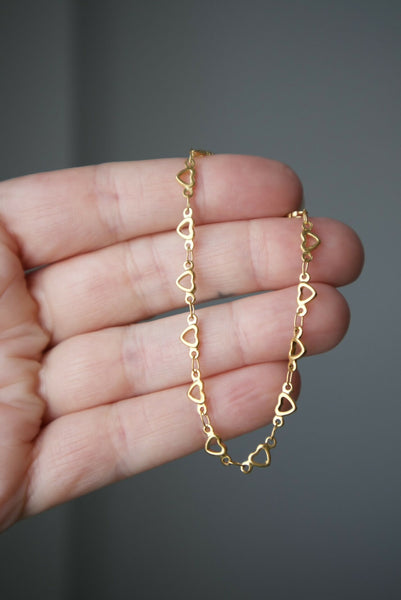 Open Heart Bracelet - Gold
