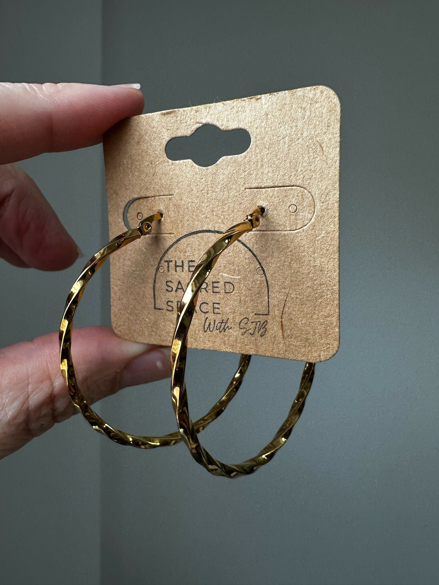 Extra Large Twist Hoops