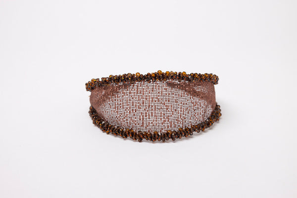 Brown Women's Beaded Headband