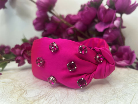 Knotted Headband: Crystal Pink