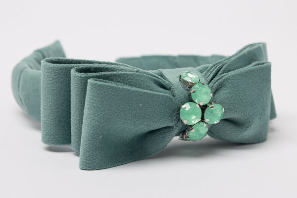 Aqua Blue Bow Headband