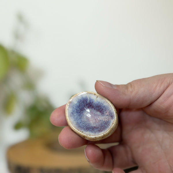 Purple glaze calming stone