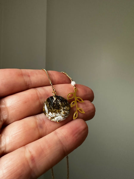 Brioche Agate & Olive Branch Bookmark