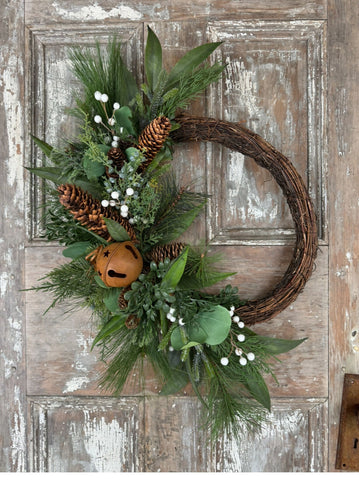 Rusted Bell Winter Wreath