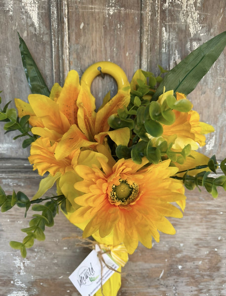 Yellow Floral Umbrella