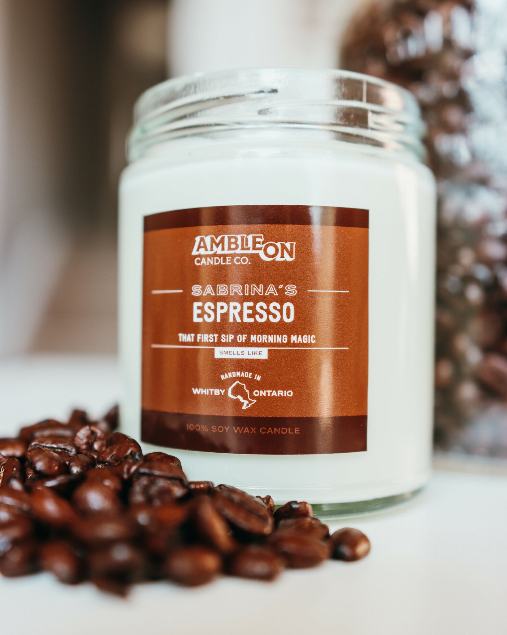 Espresso Scented Candle - 100% Soy Wax