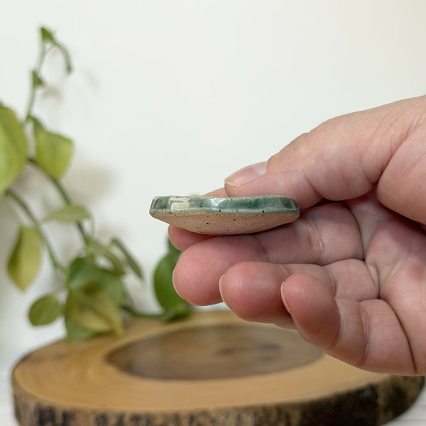 Green fern patterned calming stone