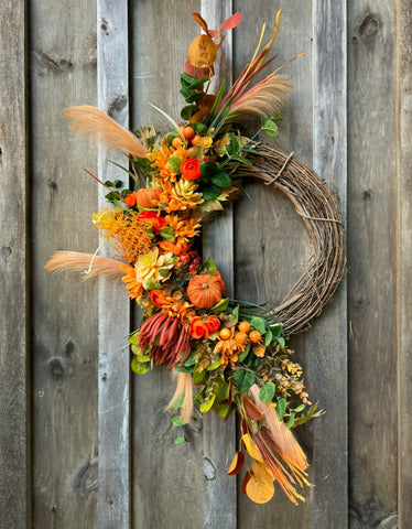 Autumn Vibes Grapevine Wreath