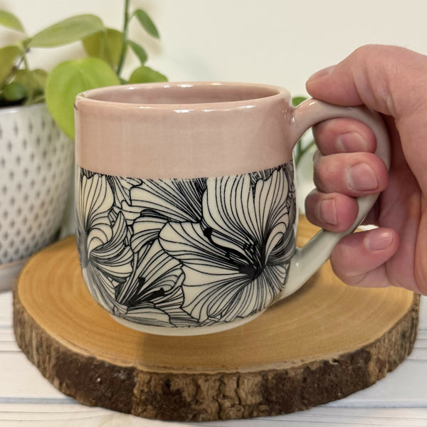 Pink Hibiscus Mug 14-16 oz. - Unique Town Boutique