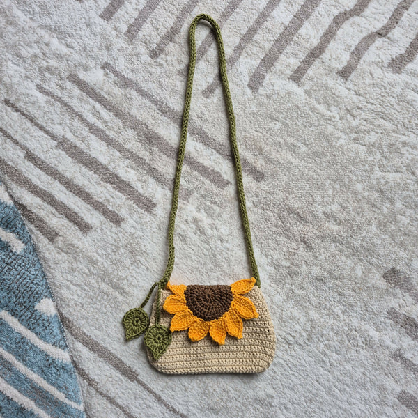 Yarn By Zee Crochet Sunflower Purse