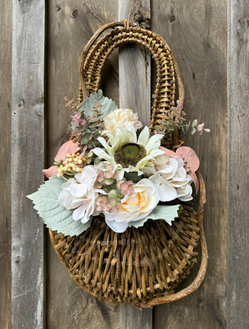 Rustic Autumn Wall Basket