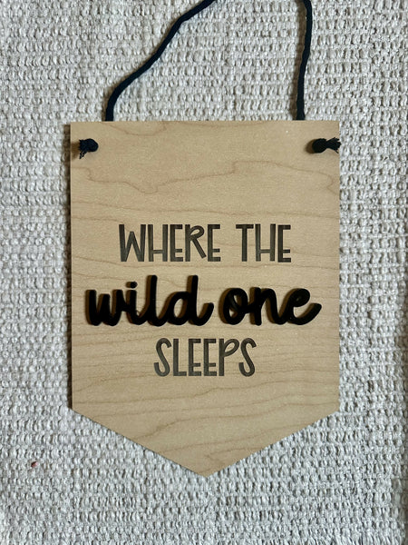 Wooden Pennant Flag Wall Decor - Nursery Decor - Kids Room Decor