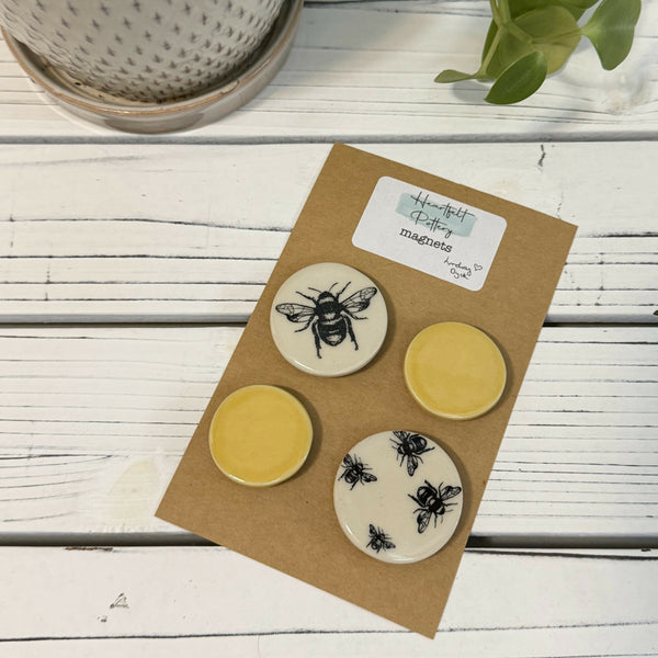 Bee ceramic magnet set - Unique Town Boutique
