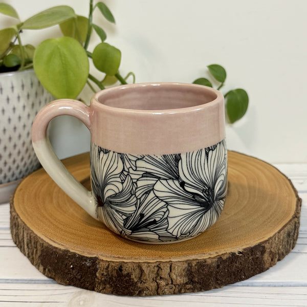 Pink Hibiscus Mug 14-16 oz. - Unique Town Boutique