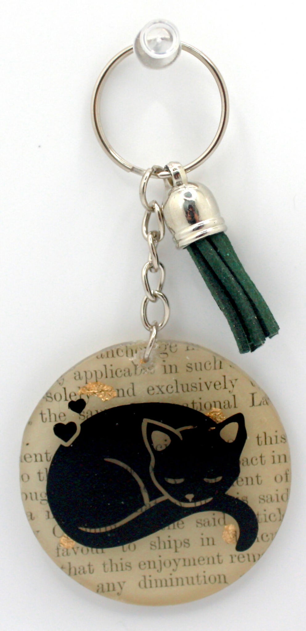 Book Page Keychain - Cat