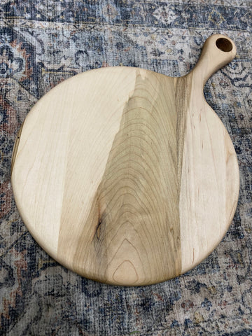 Round Charcuterie Board with Handle