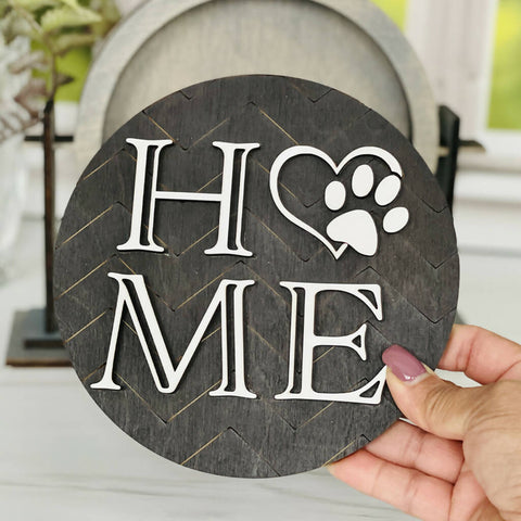 Home Paw Print Insert For Circle Interchangeable Frame