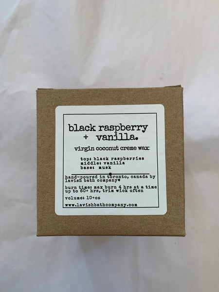 Black Raspberry + Vanilla Coconut Creme Wax - Boxed Candle