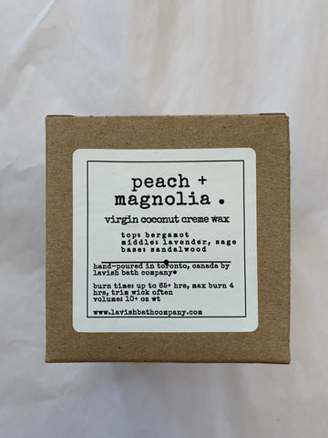 Peach + Magnolia Coconut Creme Wax - Boxed Candle