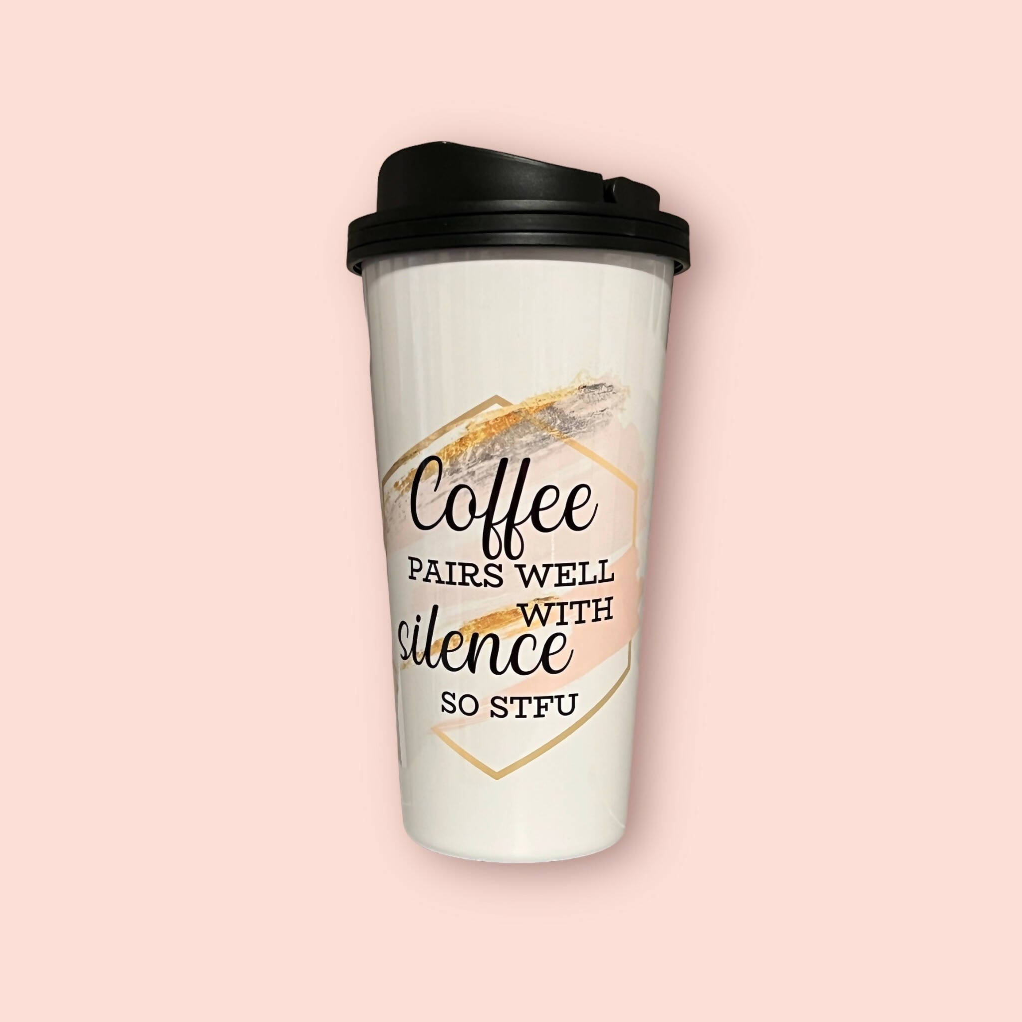 Coffee Pairs Well With Silence - Travel Coffee Mug
