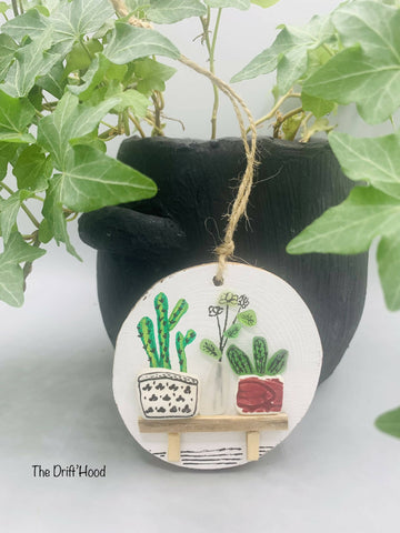 Succulents and flowers ornament
