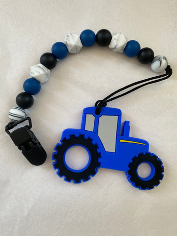 Tractor Teething Clip