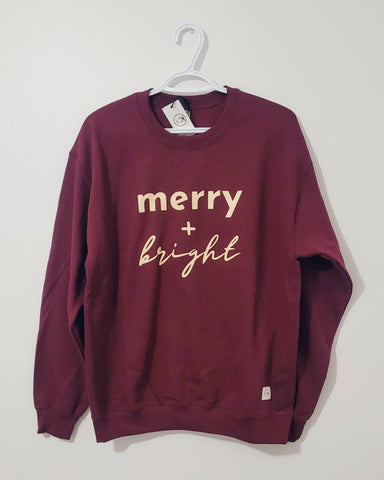 Adult Merry & Bright Christmas Sweatshirt