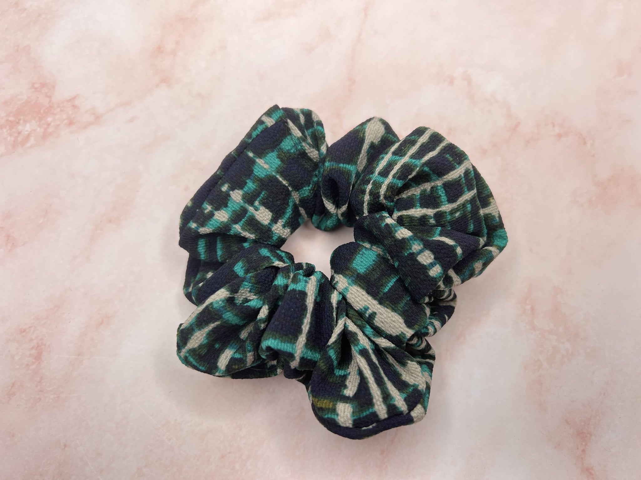 Blue / Green Scrunchie