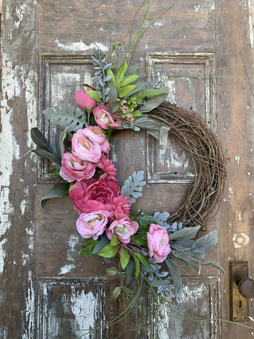 Pretty in Pink Rose Wreath