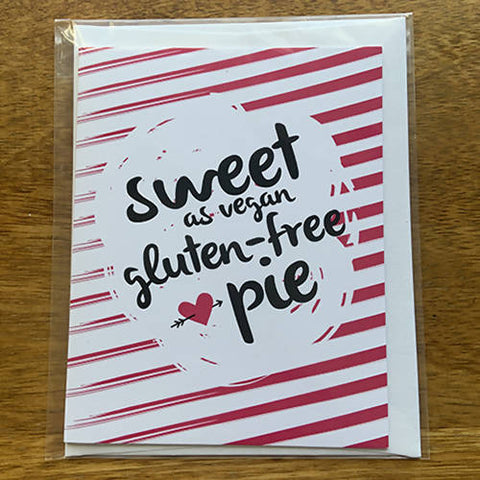 Vegan Pie - Greeting Card