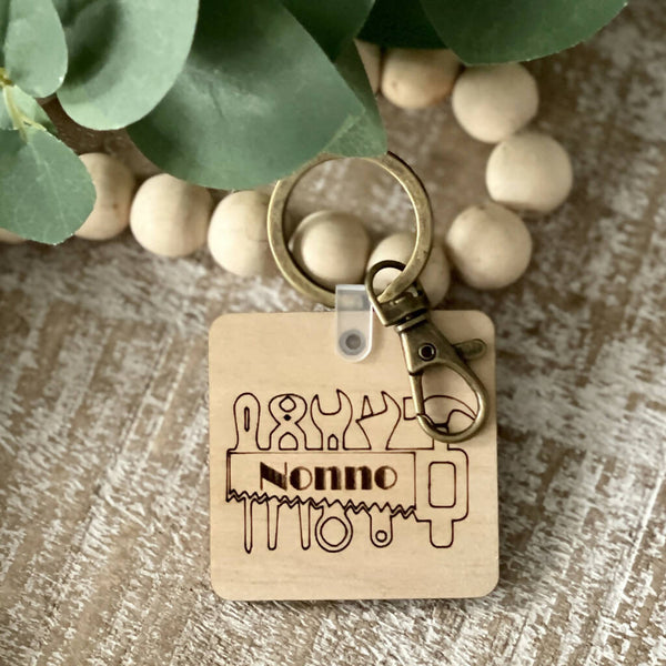 Hardware Tools Dad Keychain