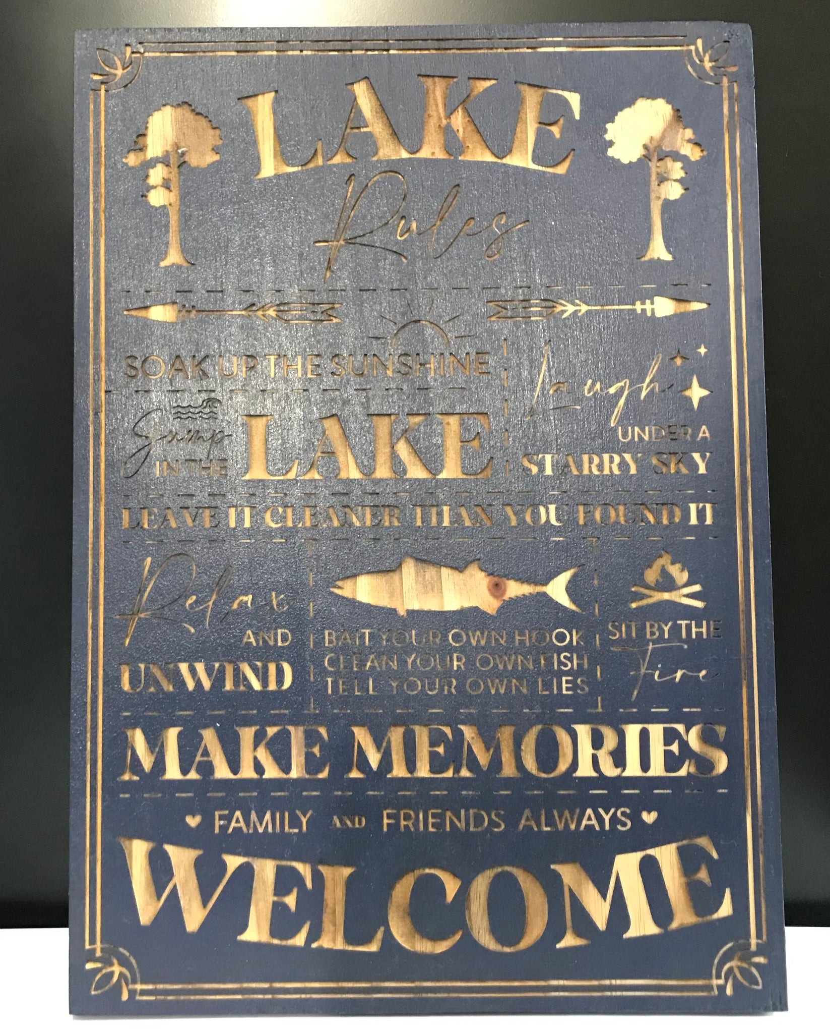 Lake Rules Sign