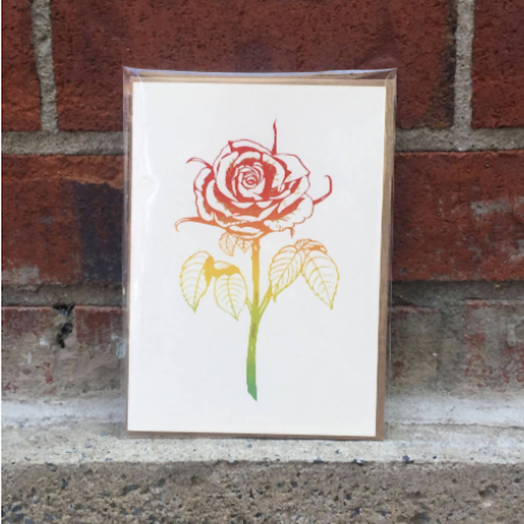 Rainbow Floral Greeting Cards