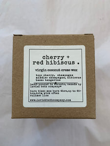 Cherry + Red Hibiscus Coconut Creme Wax - Boxed Candle