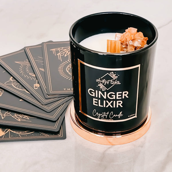 Amethyst Ember | Ginger Elixir Crystal Candle