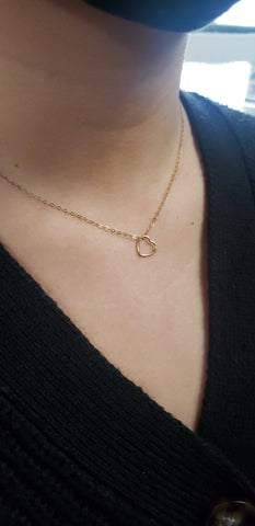 16" Gold filled mini heart