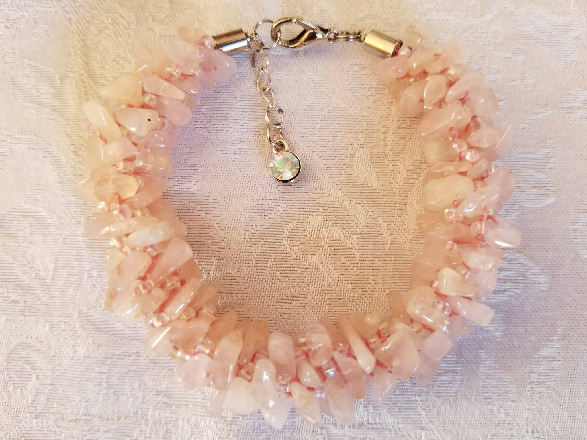 Chunky Gemstone Chip Kumihimo Bracelet