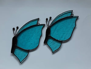 Stained glass butterfly - Blue