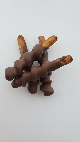 Chocolate Caramel Wrapped Pretzels