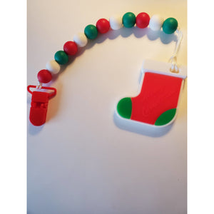 Teether with clip Stocking