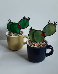Stained glass Cactus in a mug